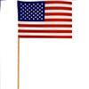 Wholesale US Flag 4" X 6" Cotton Stick Flag, Made in USA