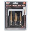 Wholesale 3PC Step Drill Bit Set