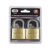 Wholesale 2PC 2'' BRASS PADLOCK KEYED ALIKE