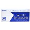 Wholesale 50ct #10 GUMMED WHITE ENVELOPES -NO ONLINE SALES