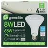 Wholesale 4PK 8=65W BR30 LED BULB WARM WHITE