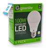 Wholesale 4pk 14=100W A19 LED BULB BRIGHT WHITE NON DIMMABLE