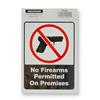 Wholesale HILLMAN 4x6'' NO FIREARMS PERMITTED ON PREMESIS SELF-ADHESIVE SIGN