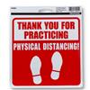 Wholesale HILLMAN 6X6 VINYL DECAL THANKS FOR PRACTICING PHYSICAL DISTANCING