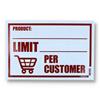 Wholesale HILLMAN 8x12'' LIMIT_ PER CUSTOMER SIGN