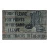 Wholesale DON'T LEAVE FOOTPRINTS... 12x18'' ALUMINUM NOVELTY SIGN