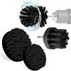 Wholesale ABN 4PC DRILL BRUSH SET BLACK HARD BRISTLE HEADS