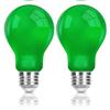 Wholesale 2PK 9=60W A19 LED GREEN BULB NON DIMMABLE