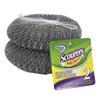Wholesale HOUSECARE 2PK GALVANIZED MESH SCOURER IN NET BAG
