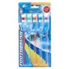 Wholesale 5PK TOOTH BRUSH CLEAR HANDLE SOFT BRISTLES