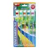 Wholesale 5PK TOOTH BRUSH CLEAR HANDLE MEDIUM BRISTLES
