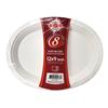 Wholesale PARTY WORLD 8CT 12x9'' WHITE OVAL PLASTIC PLATE MICROWAVE SAFE
