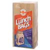 Wholesale PARTY WORLD 40CT BROWN PAPER LUNCH BAGS