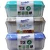 Wholesale 3pk  RECTANGLE FOOD CONTAINERS FRESH VENT MICROWAVE SAFE LIDS
